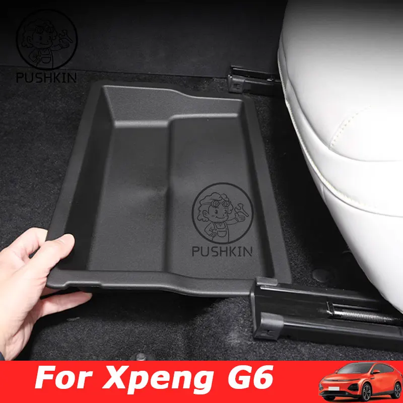 For XPeng G6 2023 2024 2025 Under-seat storage box Seat storage Main and co-passenger car storage utility box accessories