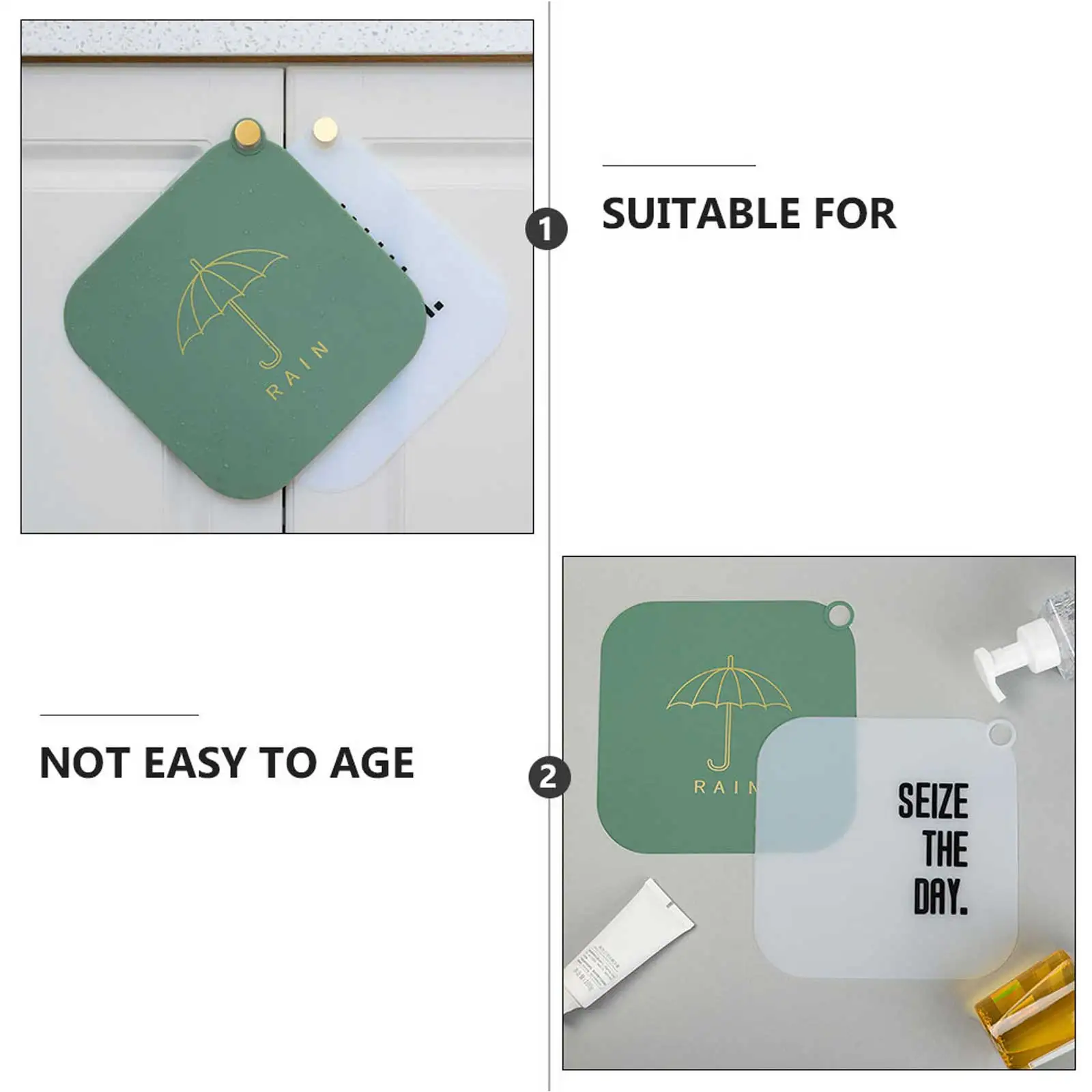 

2Pcs Floor Drain Cover Silicone Cushion Wear-Resistant Floor Drain Pad for Bathroom Kitchen Deodorization Cover