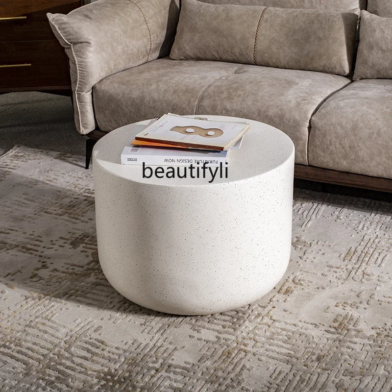 

53Sofa small coffee table small apartment living room designer art paint outdoor corner table round waterproof sunscreen