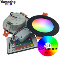 APP Bluetooth Music 220V 110V RGB Smart LED Downlight 6W 9W 12W 15W 18W 24W 30W 36W 45W Foyer Fairy Party Christmas Ceiling Lamp