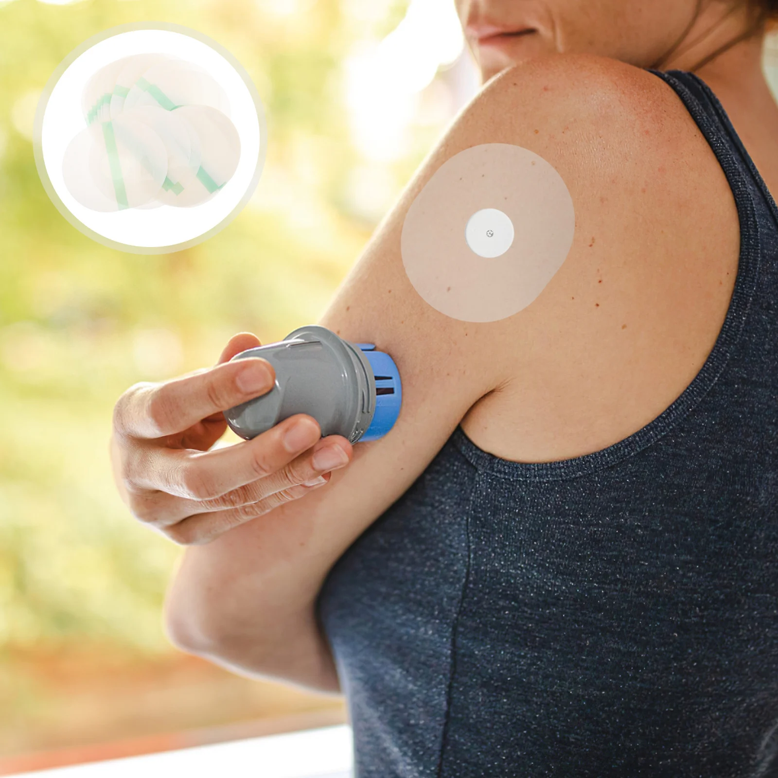 

20Pcs Invisible Sensor Fixing Adhesive Patches Non-Slip Breathable Covers for Sports Use Sports Body Patches