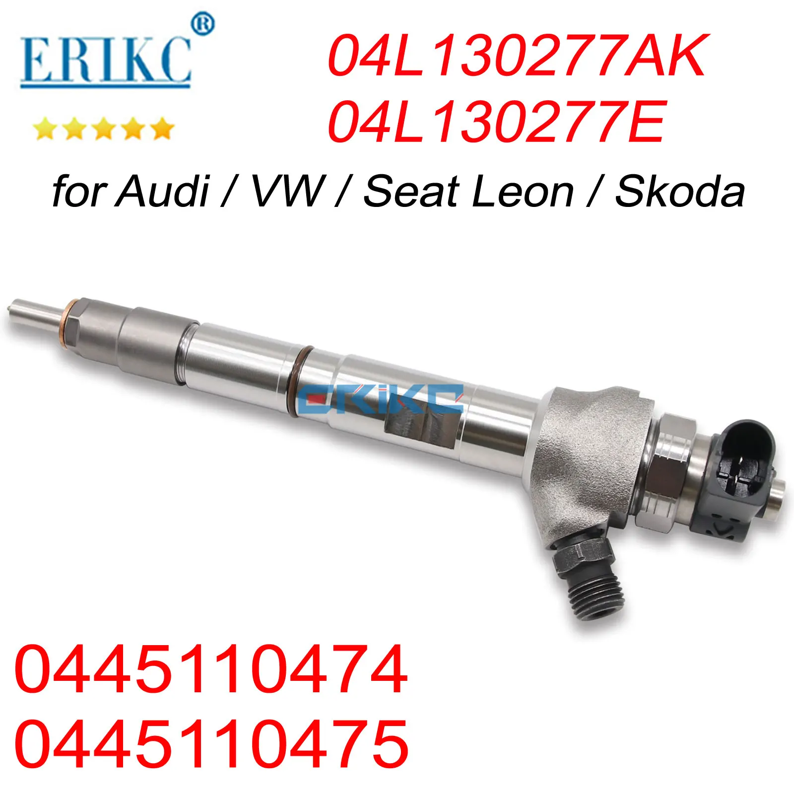 

0445110474 0445110475 Diesel Part Injection 0 445 110 474 for Audi VW Seat Leon Skoda 04L130277AK Fuel Common Rail Injector