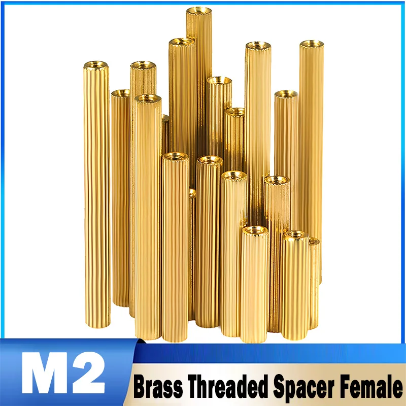 M2 Brass Round Motherboard Spacing Screws Board Rack Spacers Bolts Female Standoffs Threaded Column Pillars PCB Support