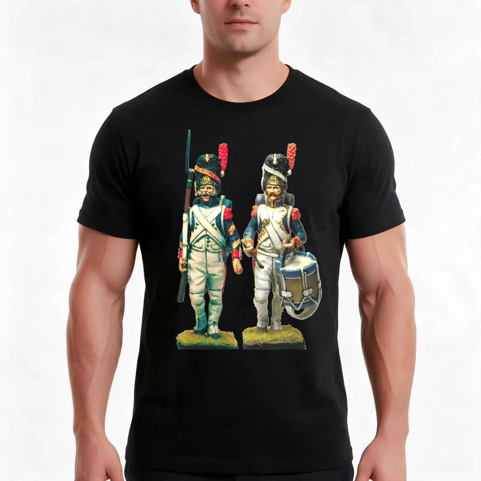 French imperial guard grenadiers T-Shirt Summer Casual Cotton Tee Oversized Streetwear Tops Vintage Graphic Print