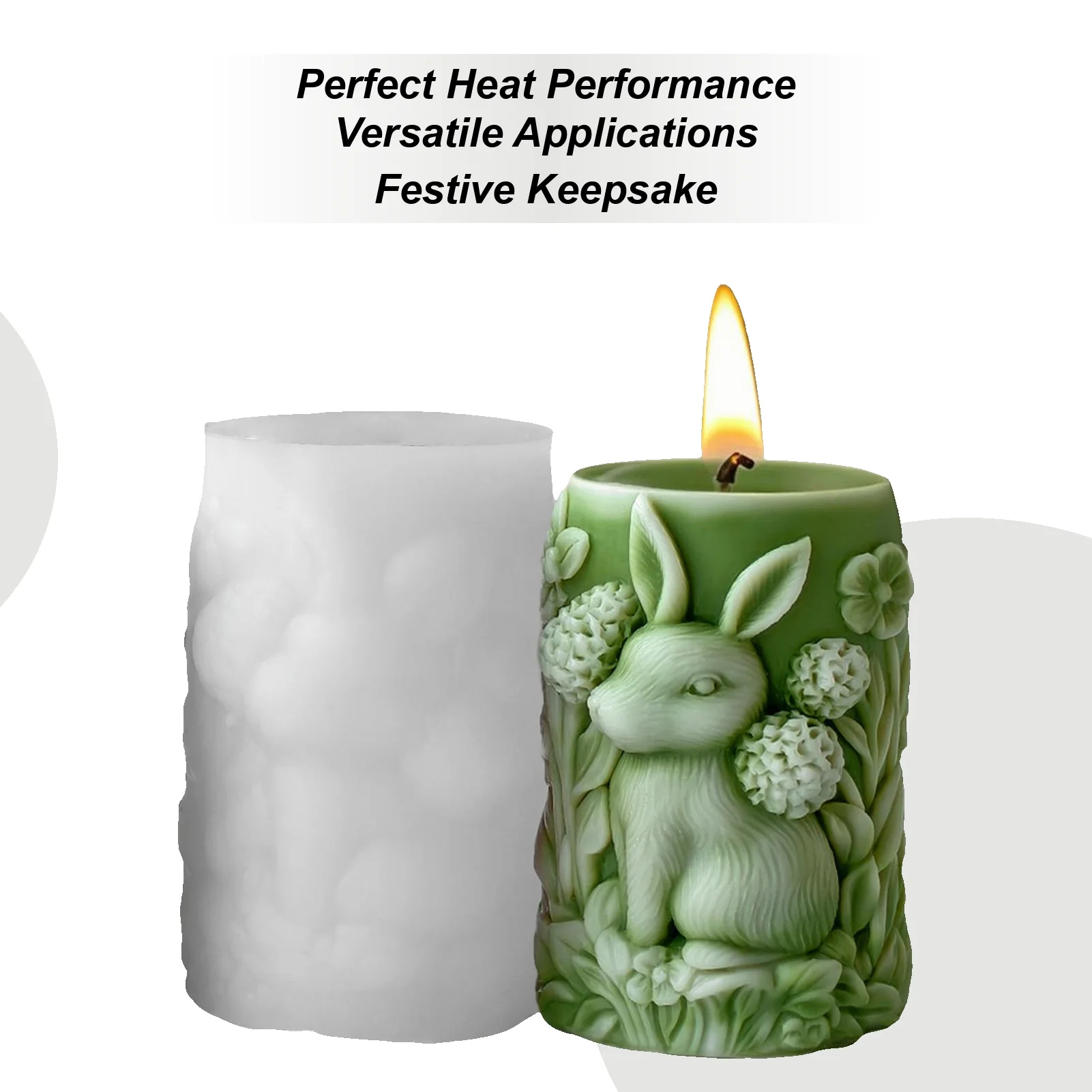 

Формы для изготовления свечей, цветок кролика, эпоксидная смола, художественное ремесло, форма для литья из эпоксидной смолы для домашней комнаты, украшение свадебного обеденного стола