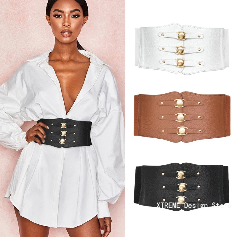 

Elastic Wide Corset Belts For Women Waist Plus Size Belt Female Dress Waistband Big Stretch Cummerbunds Clothes Accessory