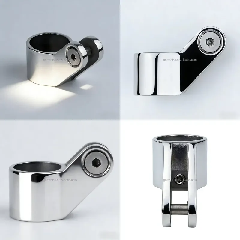 316 stainless steel high-gloss mirror polished high-quality marine awning accessories double set screw bracket type