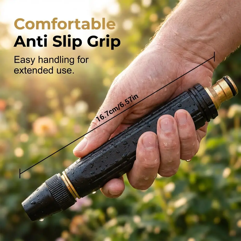 Adjustable Garden Hose Nozzle High Pressure Water Gun-Sprayer Car Wash Tool For Watering Flowers Cleaning Windows Outdoor Use gallery 5