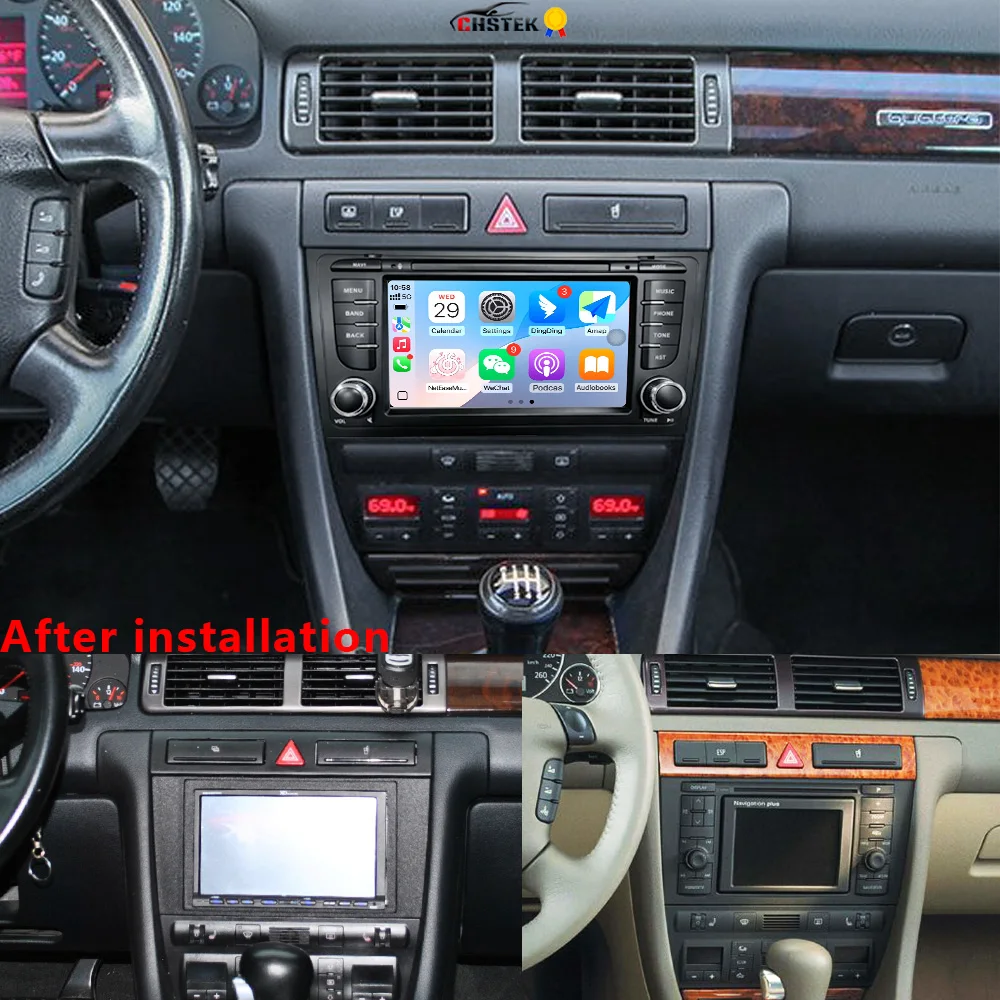 CHSTEK Android 13 Car Radio For Audi A6 S6 C5 RS6 Allroad 1997-2004 Carplay Multimedia Player GPS Stereo WIFI 4G BT FM Autoradio