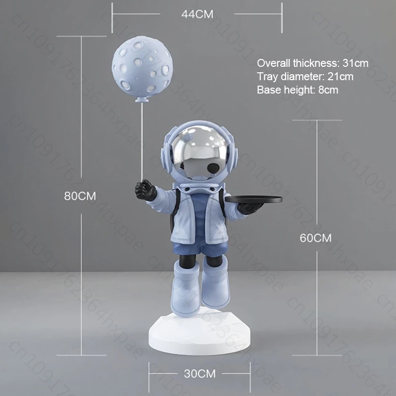 Luxury Astronaut Space Figurine Large Home Interior Decor for Living Room Creative Standing Ornaments Floor Statue Decorations