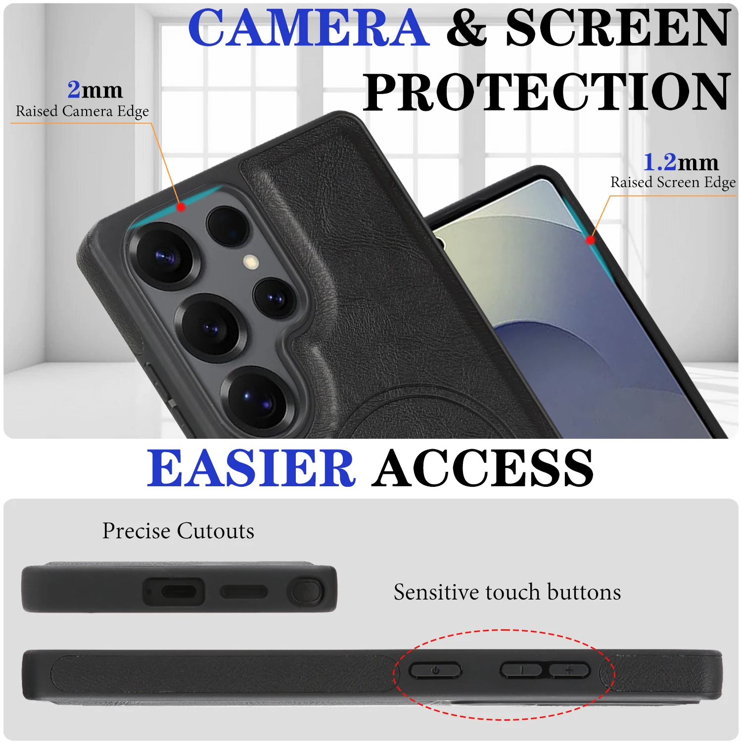 2-in-1 afneembare lederen portemonnee-hoes voor Samsung Galaxy S22 S23 S24 Plus S25 Ultra magnetische luxe zakelijke beschermhoes