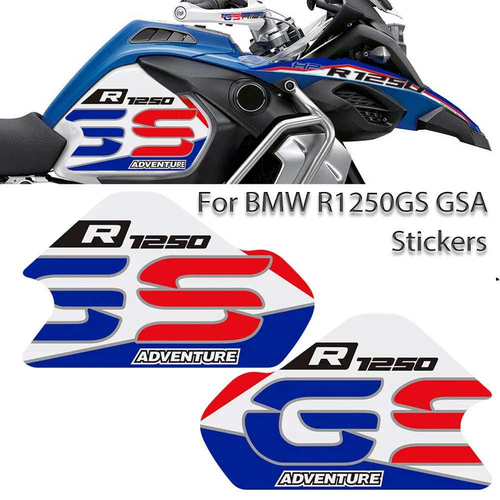 For BMW R1250GS R 1250 GS GSA Adventure Side Panel Protector Front Nose Fairing Fender Windshield Handguard Tank Pad Stickers