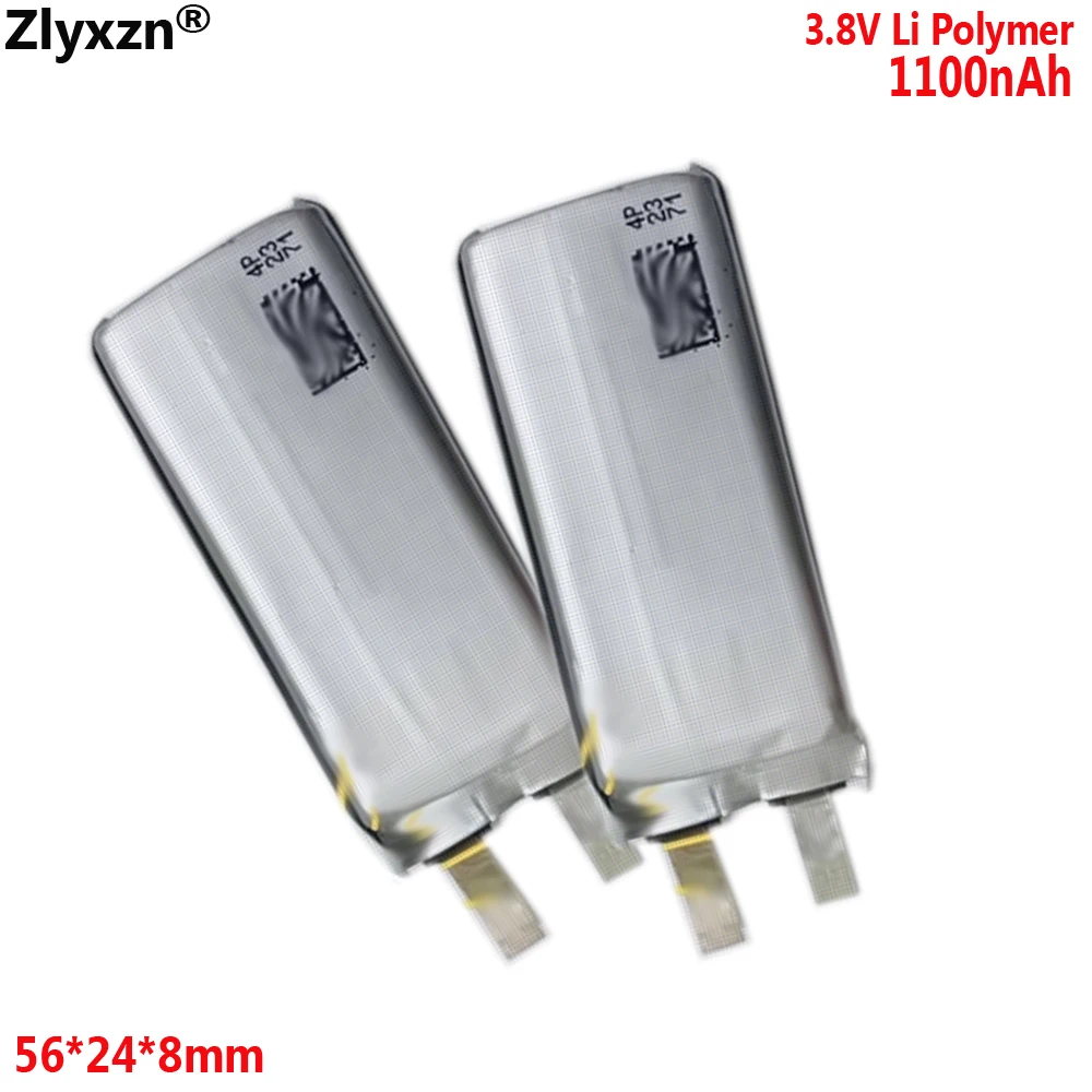 3.8v Li-Polymer 802456  1100mAh For Telo drone battery Remote control car model battery 56*24*8mm