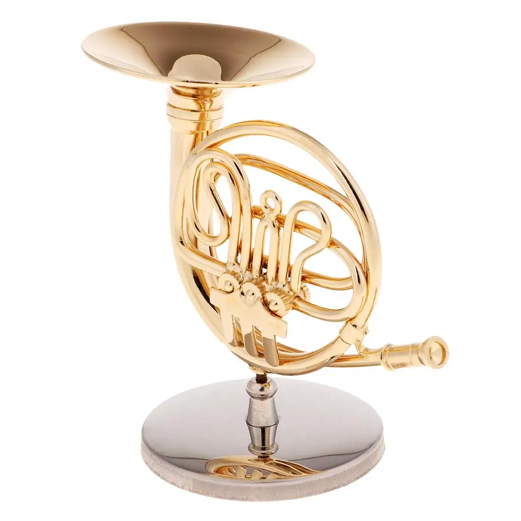 1/6 Scale French Horn Brass Instrument with Storage Box for 12inch Action Figures Toy Accessories