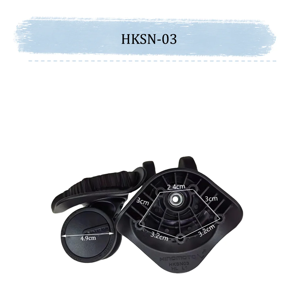 Untuk HINOMOTO HKSN-03 roda Universal penggantian koper Silent halus nyaman Shock menyerap aksesori berputar roda