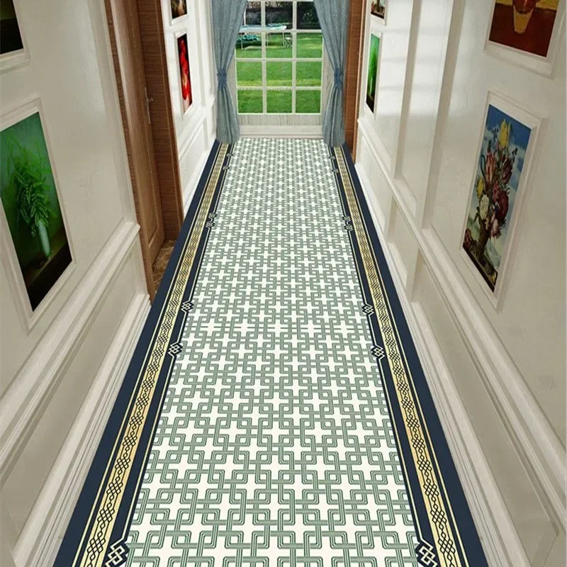 Light Luxury Diamond Shaped Pattern Lobby Carpets Rug Stairway Hallway Stairs Home Decor Corridor Aisle Runner Wedding Anti Slip