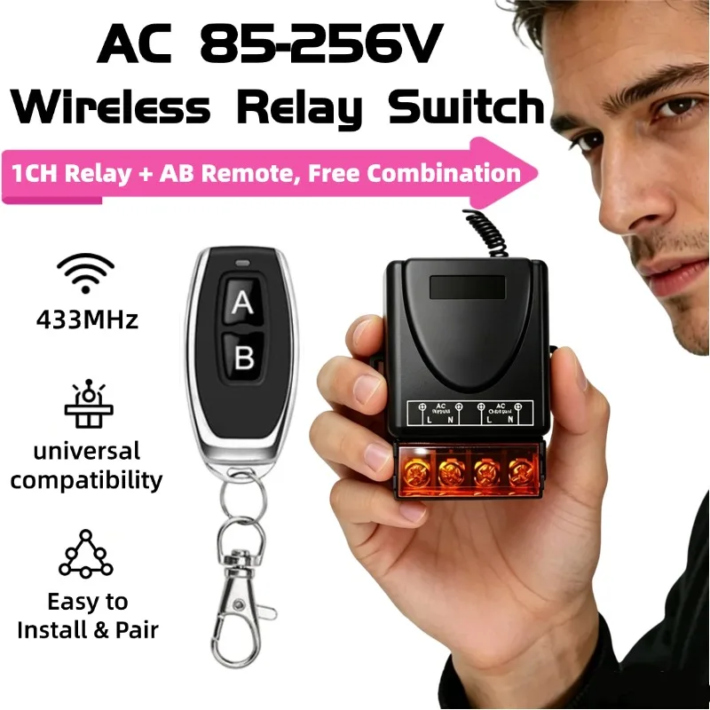 Universal Remote Control Switch 433mhz RF Wireless Switch AC
