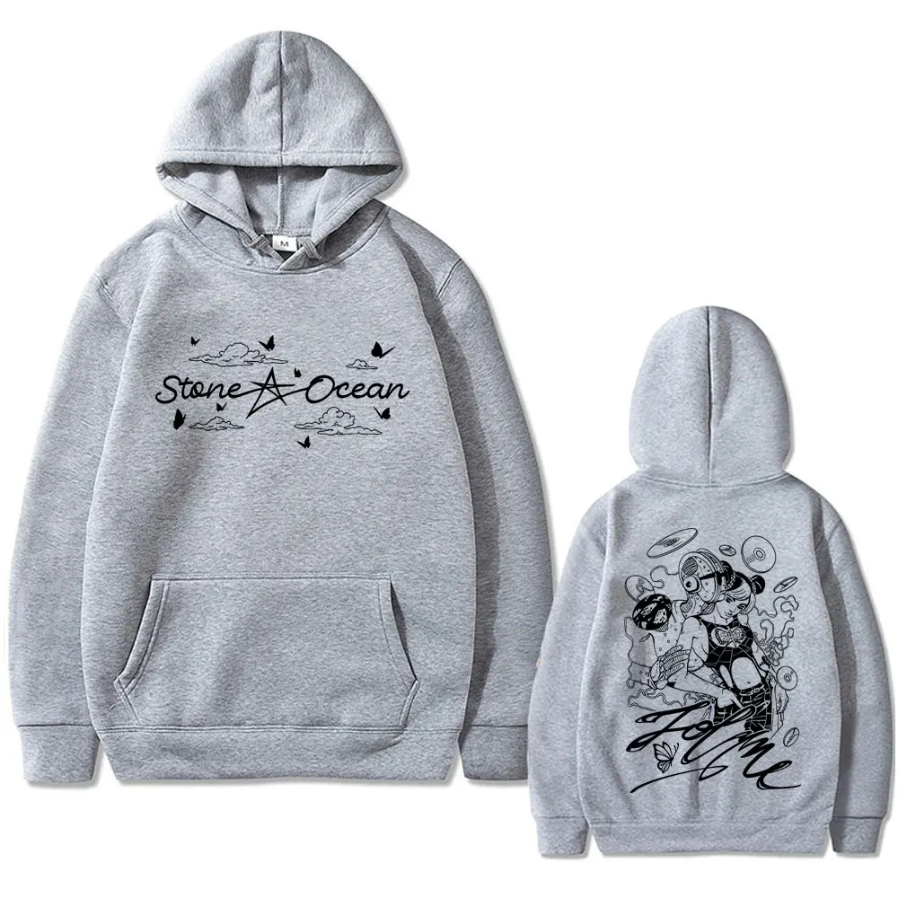 حجر المحيط كوجو جولين جوجو مغامرة غريبة أنيمي هوديي الرجال النساء ملابس طويلة الأكمام الصوف فضفاض البلوز البلوز #1