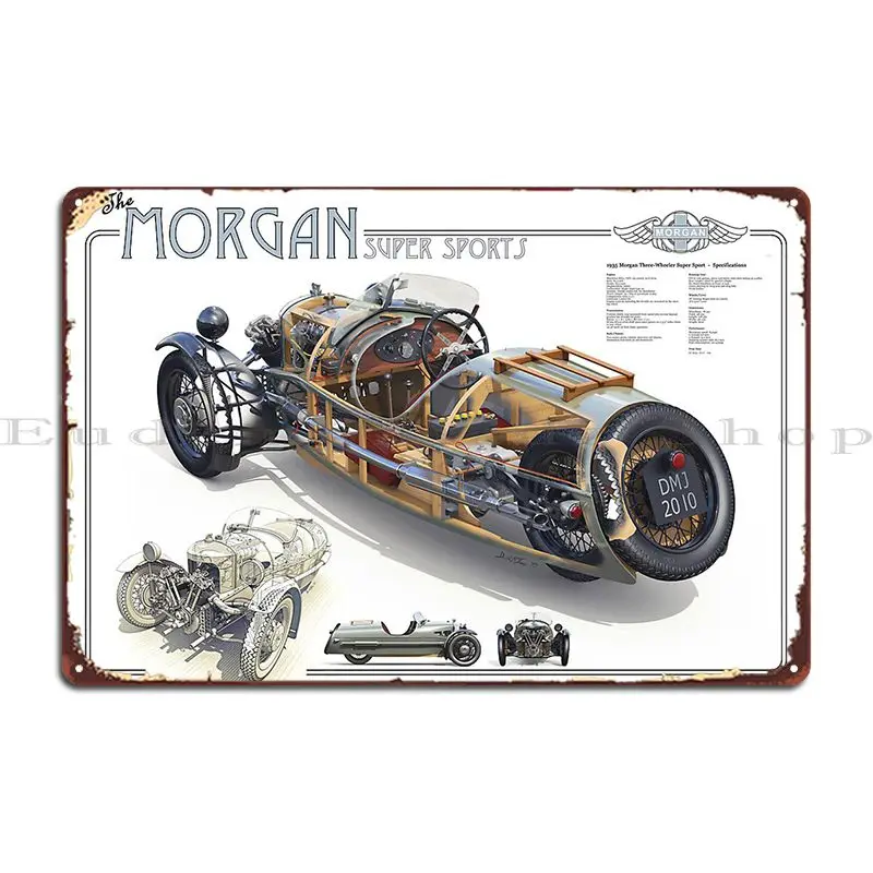 Morgan Cutaway Poster Metal Plaque Iron Cinema Cinema Garage Party Tin Sign Poster