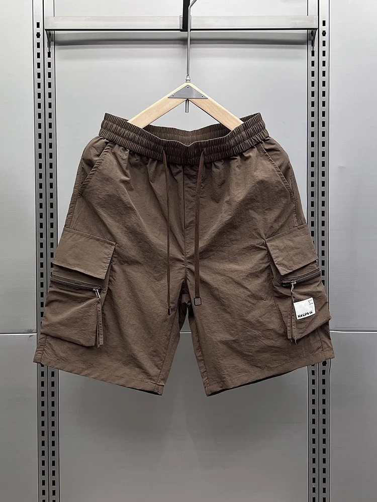 

Летние мужские повседневные свободные шорты с большими карманами для активного отдыха, тонкие, дышащие, легкие, длиной до колена, для работы на открытом воздухе, коллекция 2025 года
