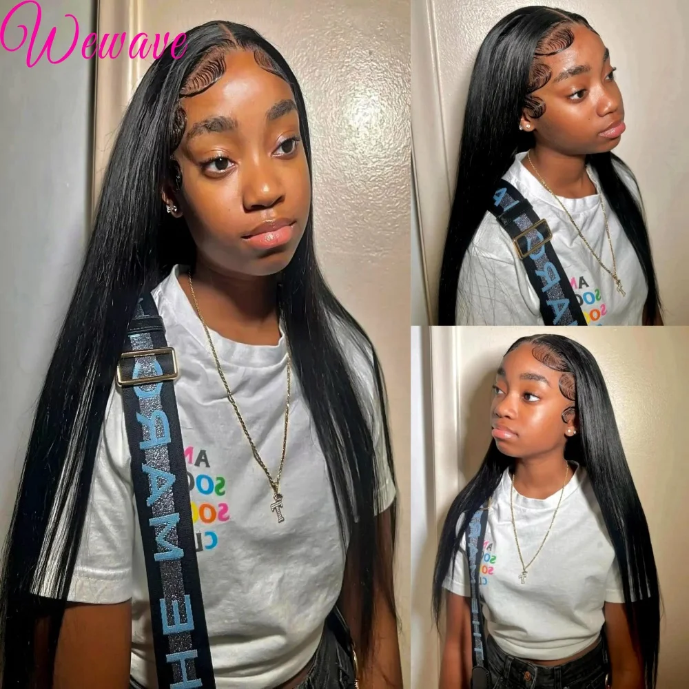 

100% человеческие волосы, прямые 13x6 HD, кружевные фронтальные парики, 5x5, бесклеевые, 30, 40 дюймов, 13x4, парик спереди, черная застежка, бразильская одежда