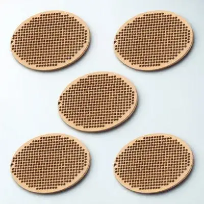 

5pcs Mini Cross Stitch Wood Chips Christmas Slices Embroidery Kit Beginners Decorations Portable Crafts Durable Wood