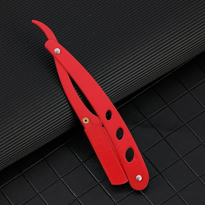 Herrenrasierer, Rasiermesser mit gerader Klinge, manuelle Bartpflege und -rasur, austauschbare Klingen, Shavette, Geschenk für Männer – Detail 8
