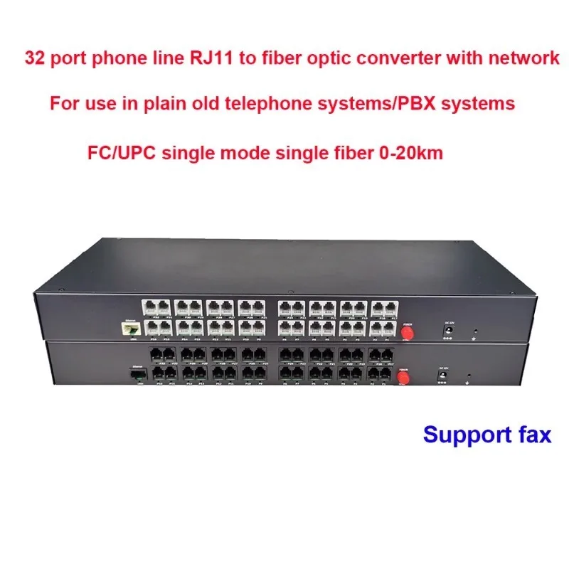 

unique Voice Fxs/fxo Fiber Multiplexer 32 Rj11 Ports Phone Line Over Fiber Converter Rj11 Telephone Line To Fiber Optic Media Co