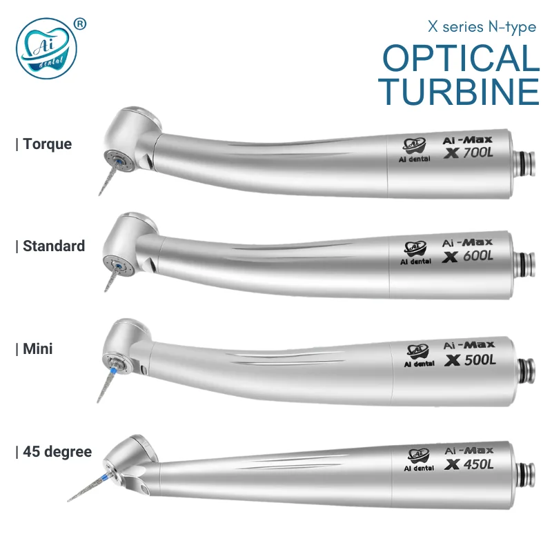 

Dental High Speed Handpiece Optical Air Turbine Ceramic Bearing N-type for LED E-generator Coupler Inner Water X Series
