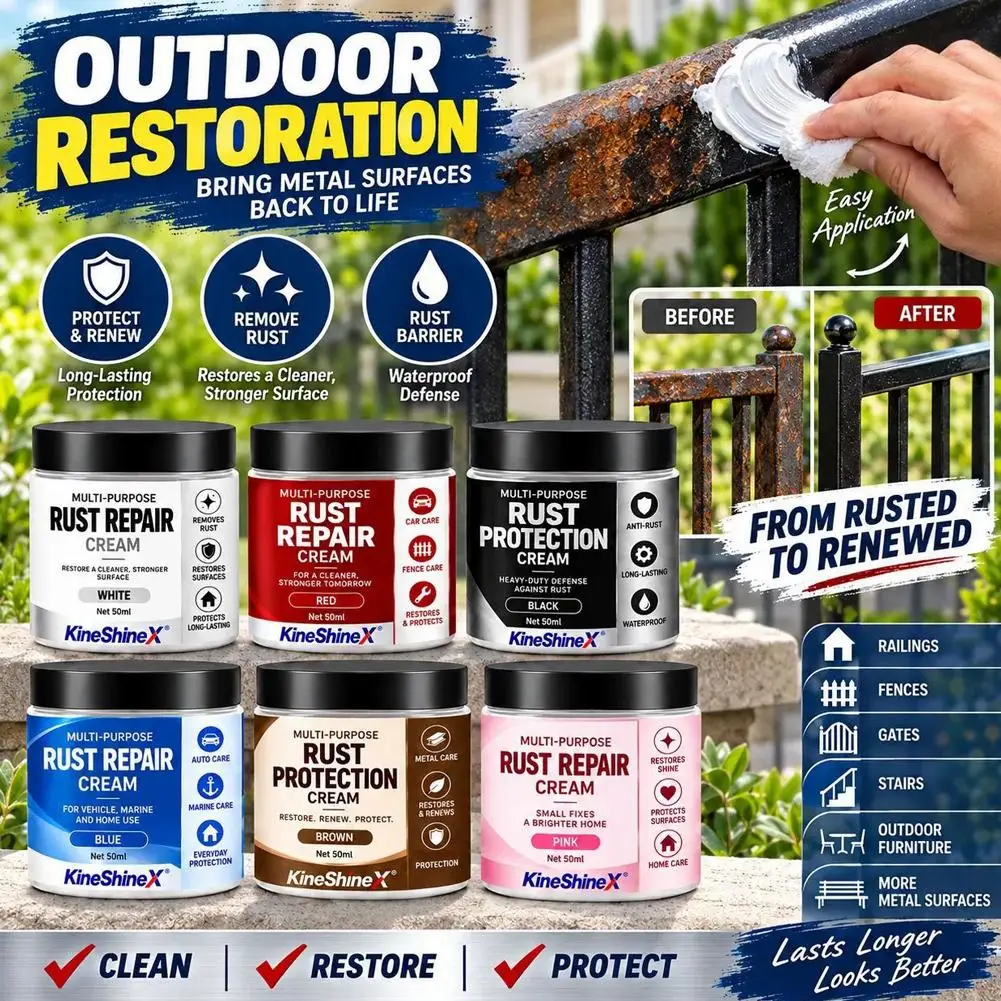 Powerful Anti-Rust Multi-Purpose Color Rust-Proof Coating Metal Rust Removal Repair Car Fence Iron Door Household Anti-Rust Crea