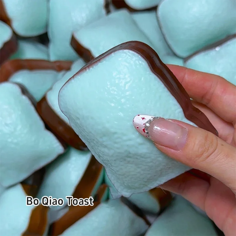 Funny Crunch Toast Squishy Pinch Slow Rebound Soft Office Home Decoration Asmr Sensory Decompression Pressure Ball Perfect Gifts
