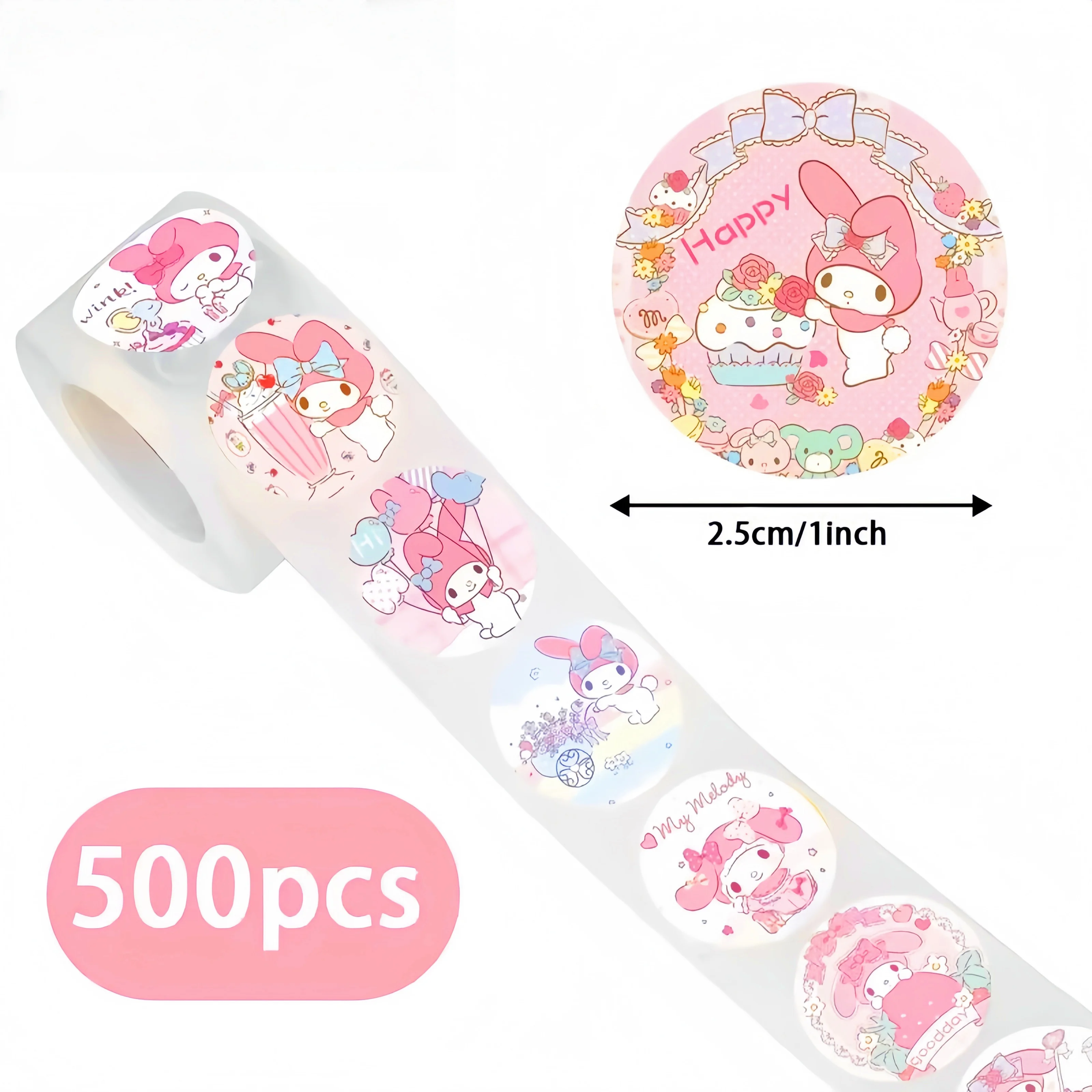500 قطعة ملصق كرتوني ميلودي يمكنك صنعه بنفسك للأمتعة والكمبيوتر المحمول والهاتف والجيتار والدراجة والدراجة ولوح التزلج ملصق كاواي