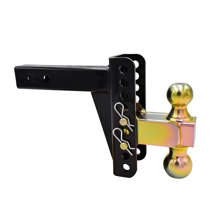 

YH2285 2 inch adjustable trailer hook double ball drop receiver hook adjustable porous trailer arm