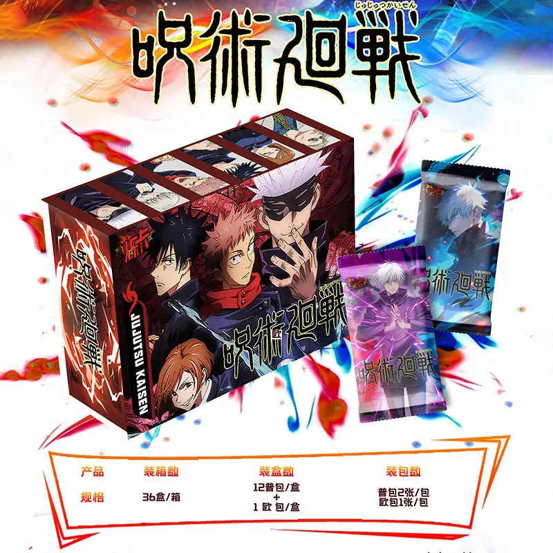 Genuine Jujutsu Kaisen Cards Satoru Gojo & Yuji Itadori Anime Peripherals Rare Shiny Collectible Cards Toys & Gifts
