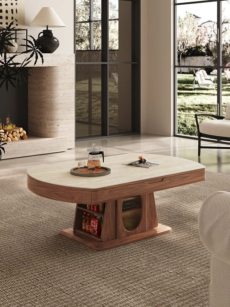 Sintered Stone Lift Mobile Table Living Room Bedroom Multi Use Side Table Sturdy Modern Home Furniture Easy Assembly