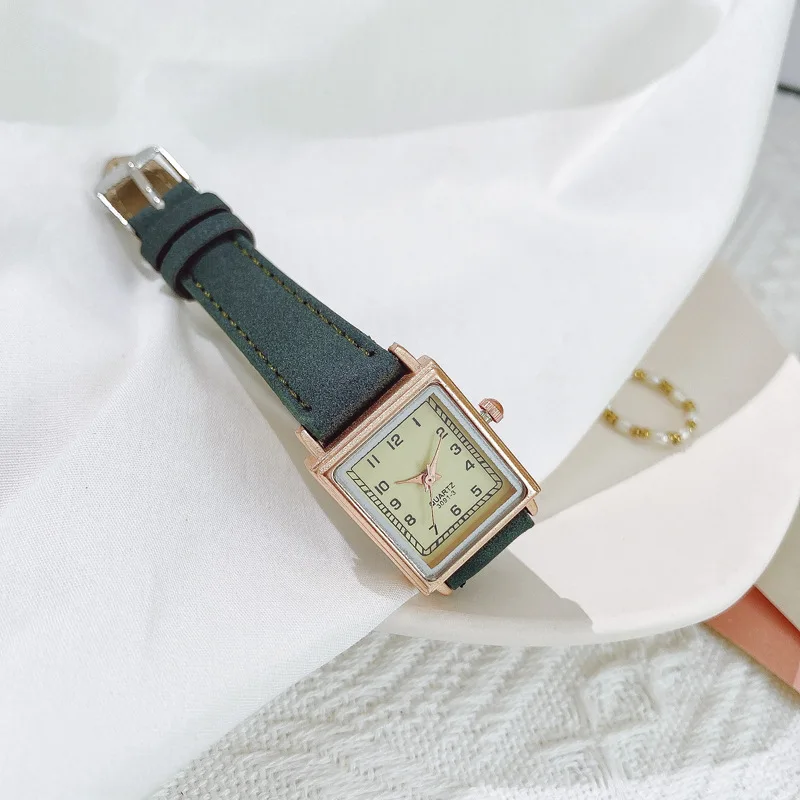 Luxury Women Watch Simple Roman Numerals Numbers Quartz Watches Ladies Diamond Clock Female Vintage Rectangle Reloj Wristwatch