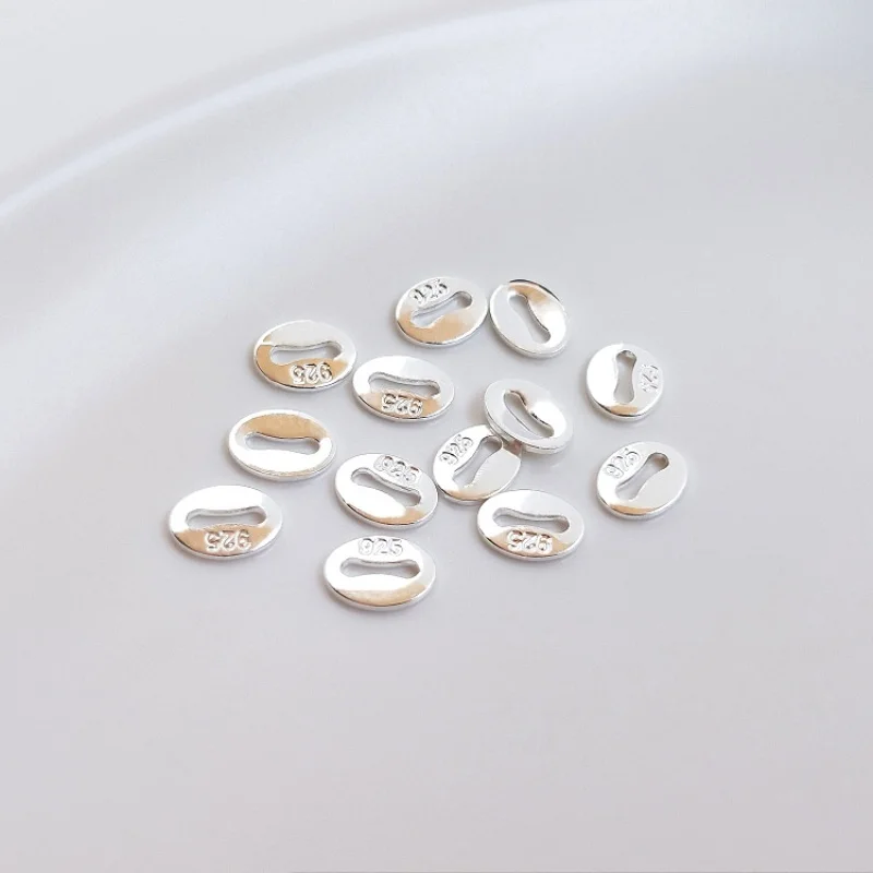 100/500pcs Fashion Jewelry Making Accessory 100P/Lot 925 Silver Plated  Mark 925 Hang Coupon Piece 4*5MM