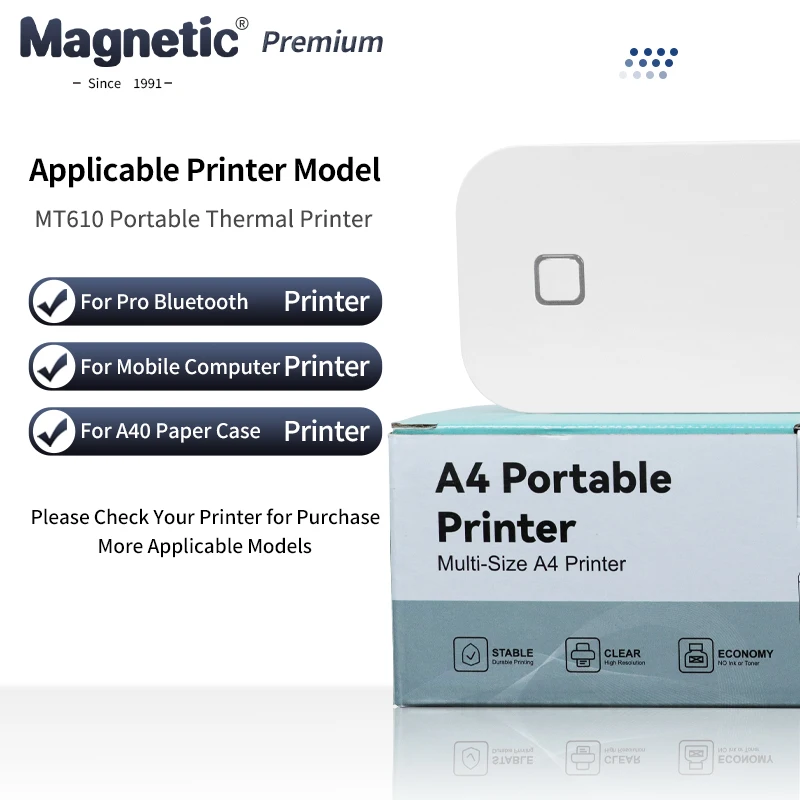 

MT610 300DPI A4 Portable Thermal Printer Mobile Phone Bluetooth Connection Wireless Mini A4 Thermal Camera Scanning Printing