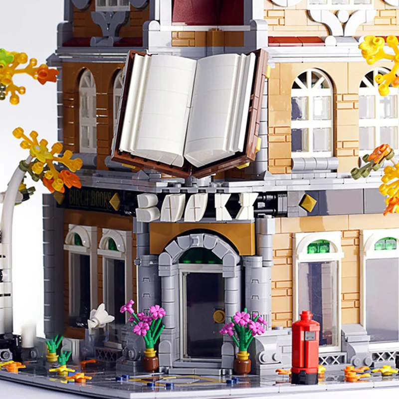 

1970 шт. MOC винтажный книжный магазин DIY модель строительные блоки игрушки на день рождения подарок для любителей книг