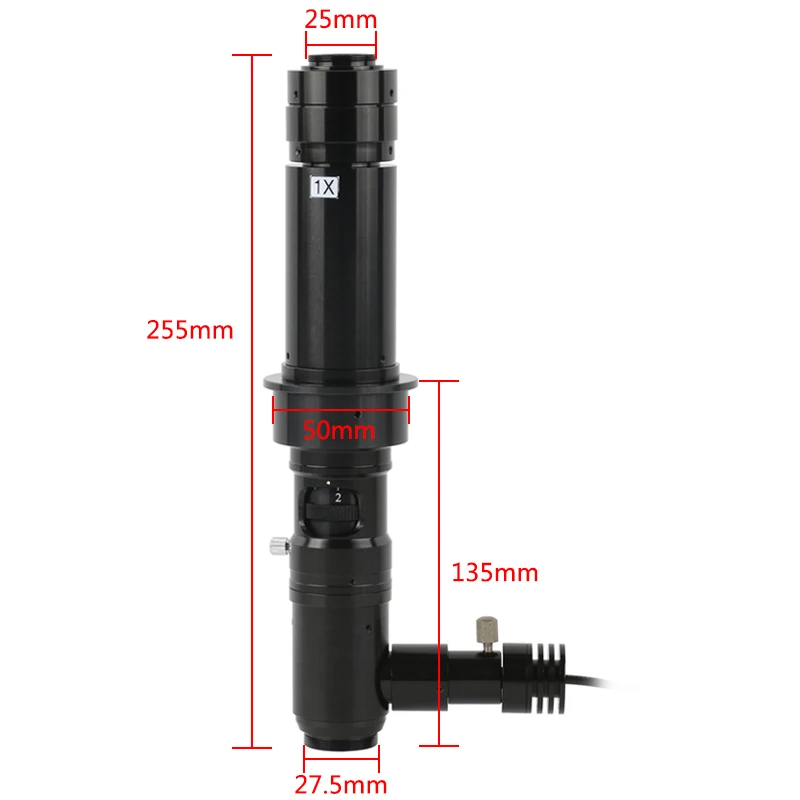 180X 300X Zoom Coaxial Optical Lens Microscope Camera C CS Mount Lens + 8mm Point Llight Source For LCD Screens CCD CMOS sensor