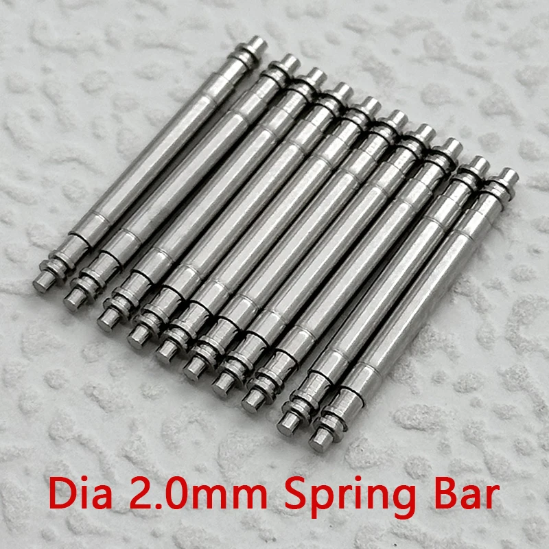 4/10PCS 2.0 MM Thickened Spring Bars 1.1 MM Tip Suitable For 20 MM 21 MM Watch Strap Connectors For SKX007 Tuna 6105 Watch Strap