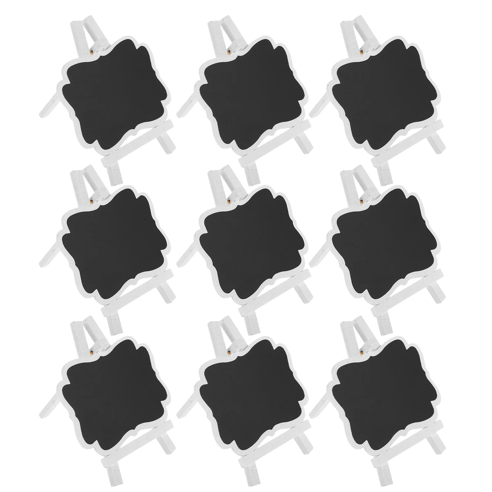 10 Pcs Mini Chalkboard Table Signs Tabletop Easel Balckboard Wooden Blackboard Plant