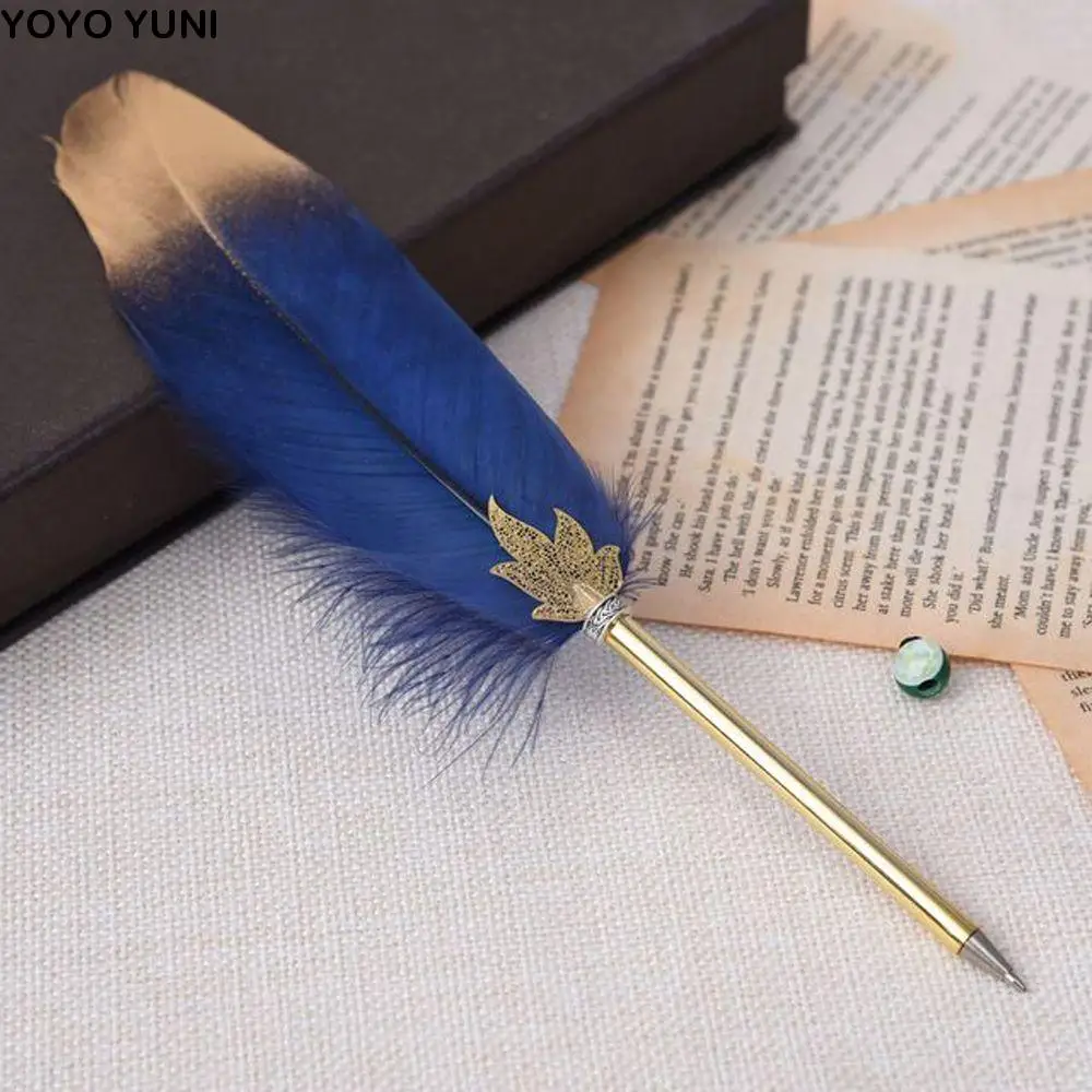 

Office Supplies Creative Writing Supplies Feather Ballpoint Gift 0.5mm Writing Pen Ballpoint Pen Feather Decor