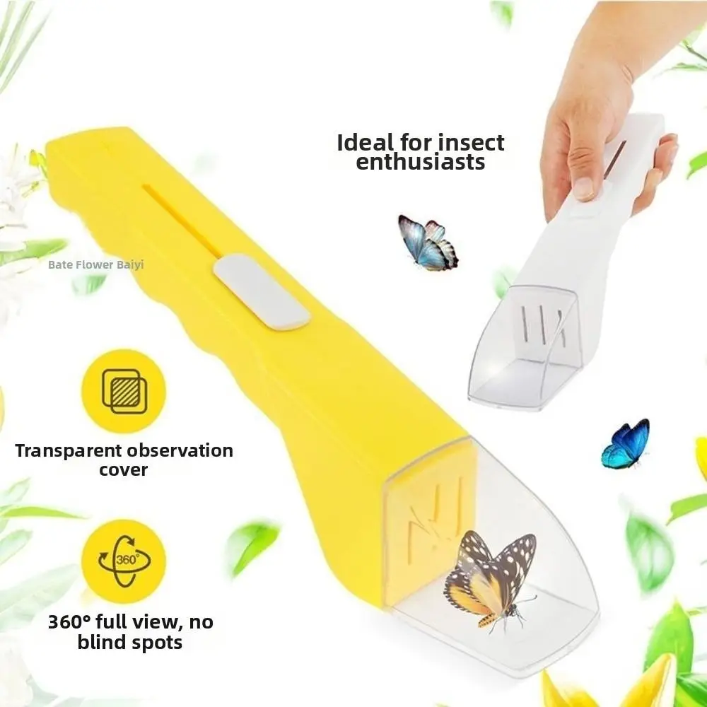 Portable Magnifying Quick Release Worm Catcher Fly Grabber Nature Insects Catching Tool Contactless Release Insect Catcher for