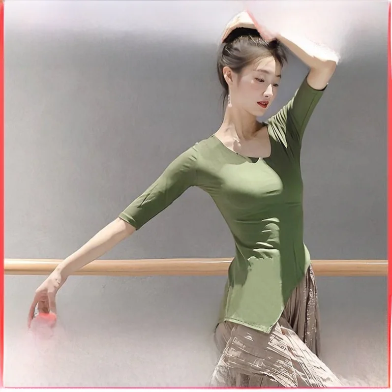 

Одежда для современного и классического танца, зимняя новинка, для базовых тренировок по балету, для художественных экзаменов, для физической подготовки, топ для женщин