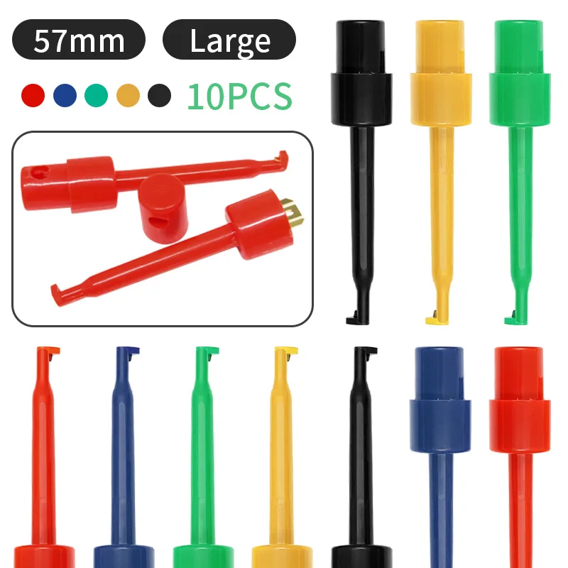 Large Size 57mm Test Hook Clip SMD IC Grabber Multimeter Test Probe Testing Hook Clip DIY Accessories