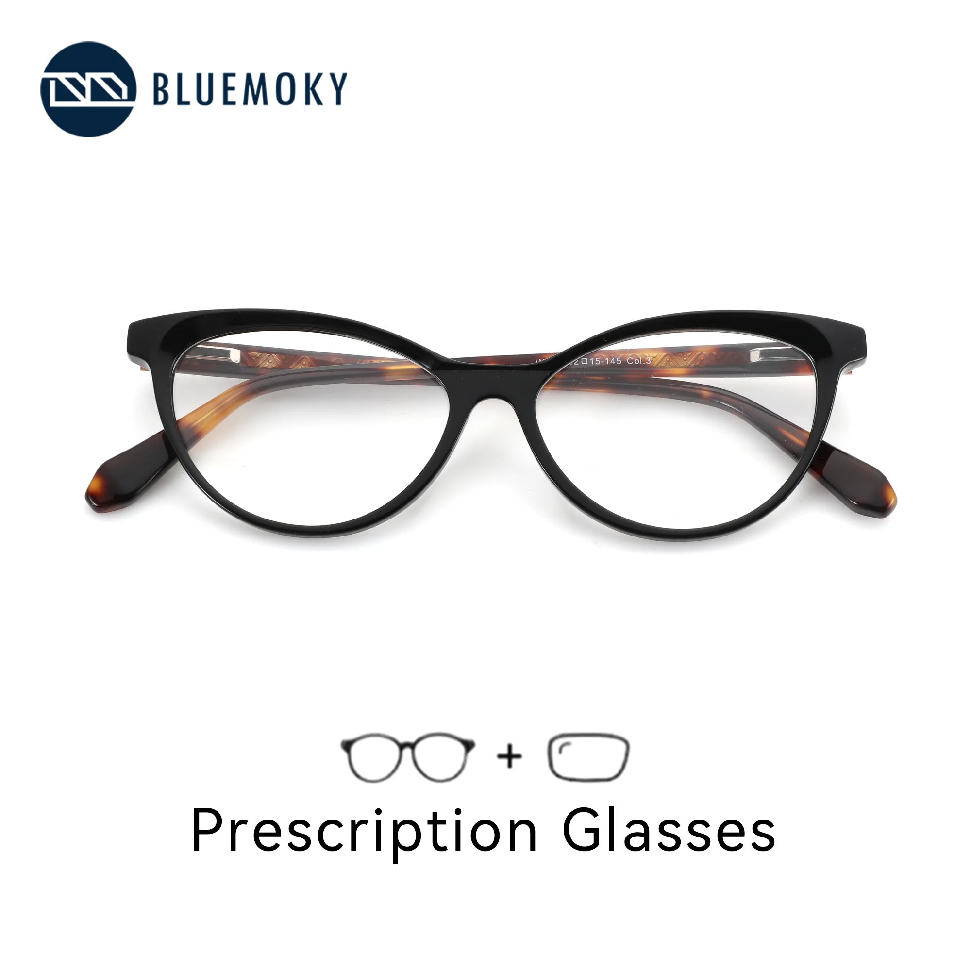 BLUEMOKY S Size Modish Cat Eye Graduated Progressive Multifocal Glasses Handmade Acetate Myopia Photochromic Lenses Woman
