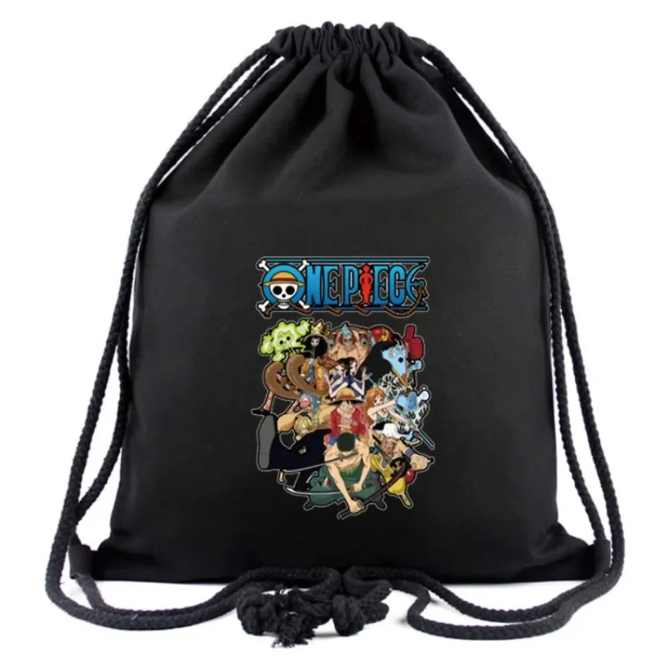 2026 new best-selling One Piece backpack cartoon Luffy Sauron drawstring pocket Oxford cloth backpack storage bag  anime figure - view 2