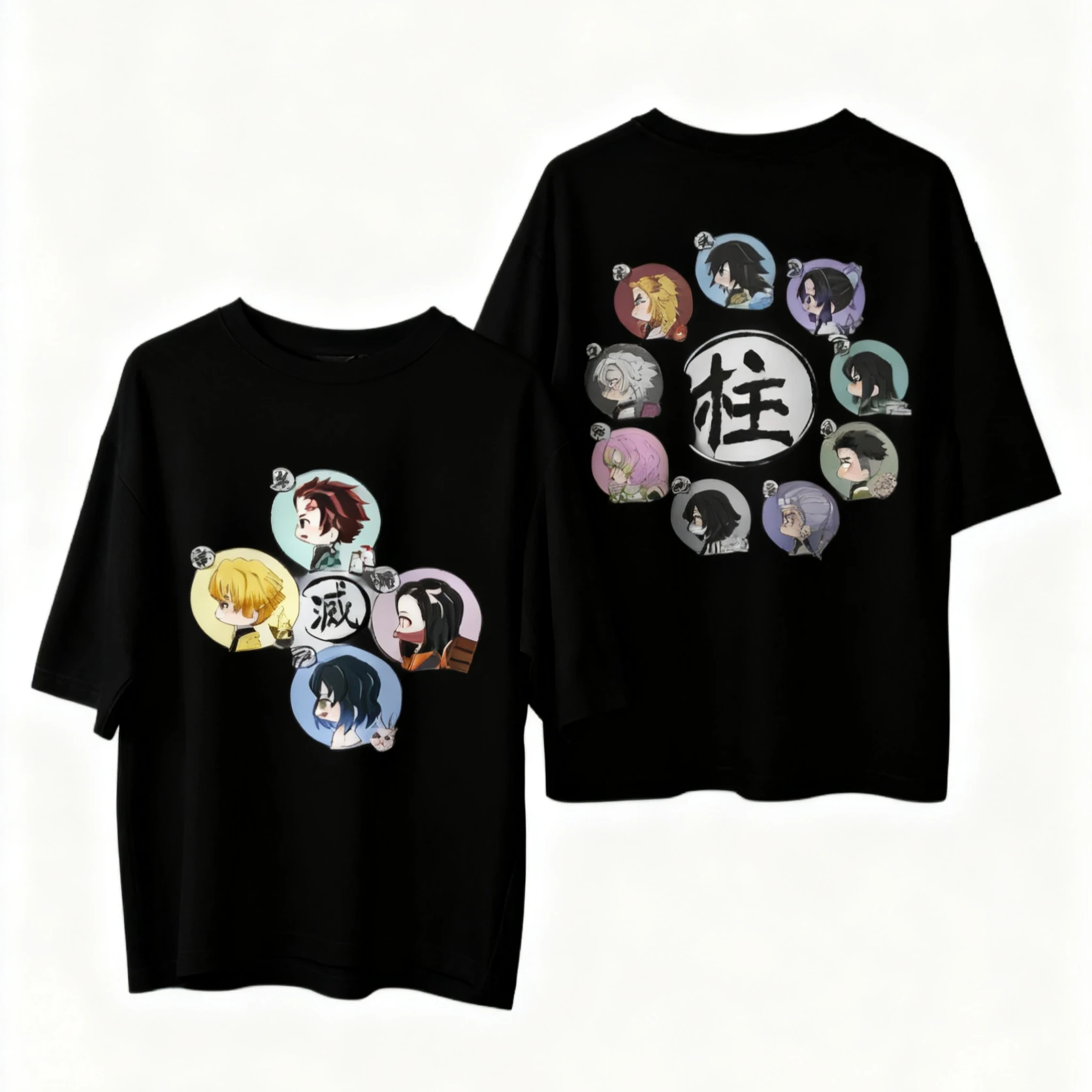 Demon Slayer Anime T Shirt Uomo Donna 2026 Estate Cotone Manica corta Oversize Casual Magliette e camicette Hashira Grafica Streetwear Cosplay