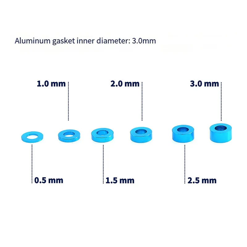 24Pcs M3 Screw Spacer Set 3mm Screws Flat Gasket Washer Spacer for TAMIYA 53539 TT02 TT01 XV01 XV02 RC Car